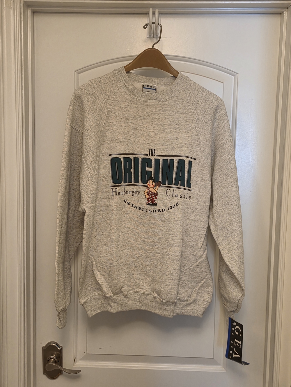 The Original Vintage Bob's Big Boy Graphic Crewneck Sweatshirt - Light Gray